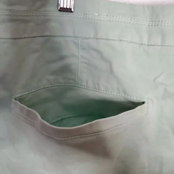 American Eagle Outfitters Womens Stretch Mint Green Chino Shorts Size 18 - Picture 4 of 9